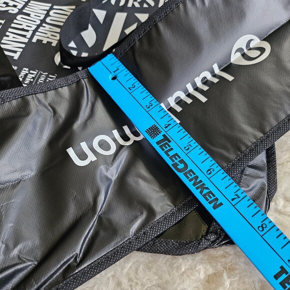 Lululemon Large Black Reusable Gift Shopping Tote Bag Lot of 2 - Picture 5 of 5